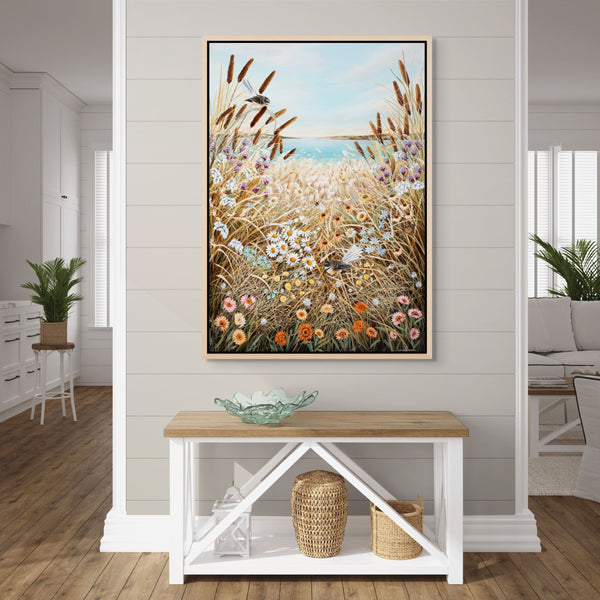 Coastal Meadow Maximalist Series - Piwakawaka & friends