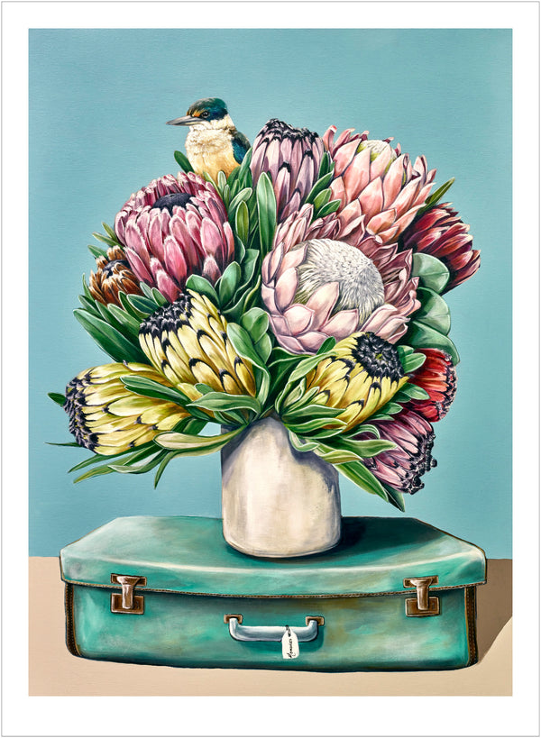 TREASURED BLOOMS  - KOTARE AND PROTEA
